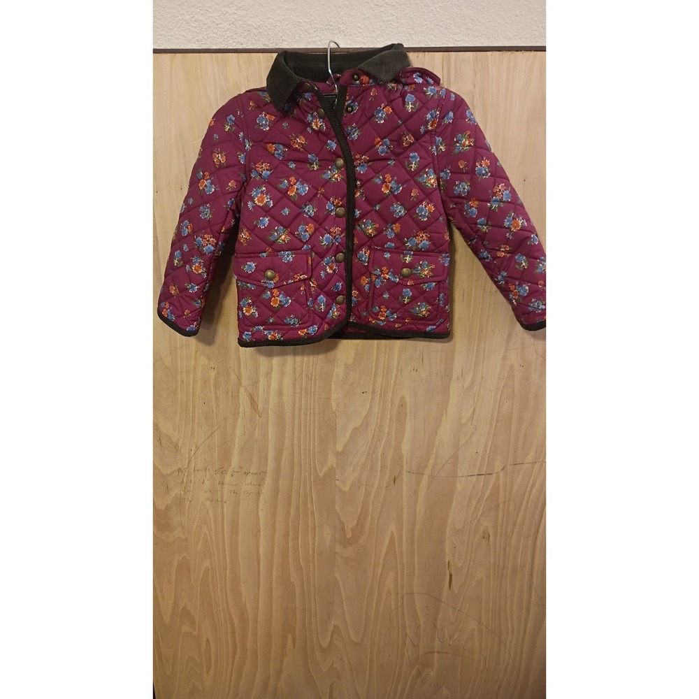 Polo Ralph Lauren Quilted Jacket with Corduroy Trim Hooded Size 3, Cottagecore.